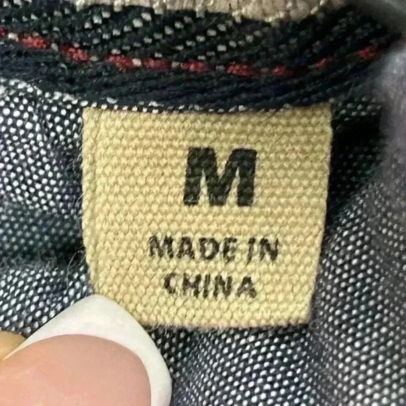 Jeremiah Clothing Shirt Mens Size Medium Blue Button Up Workwear Cotton Pocket - Picture 7 of 9